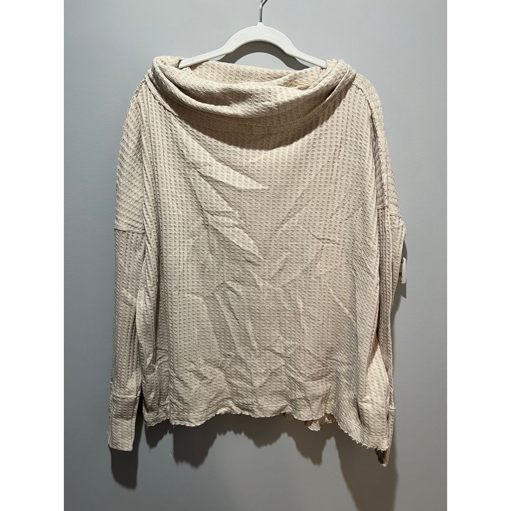 Free People Womens S Long Stone Cold Split Back Long Sleeve MSRP $88 100%Cotton